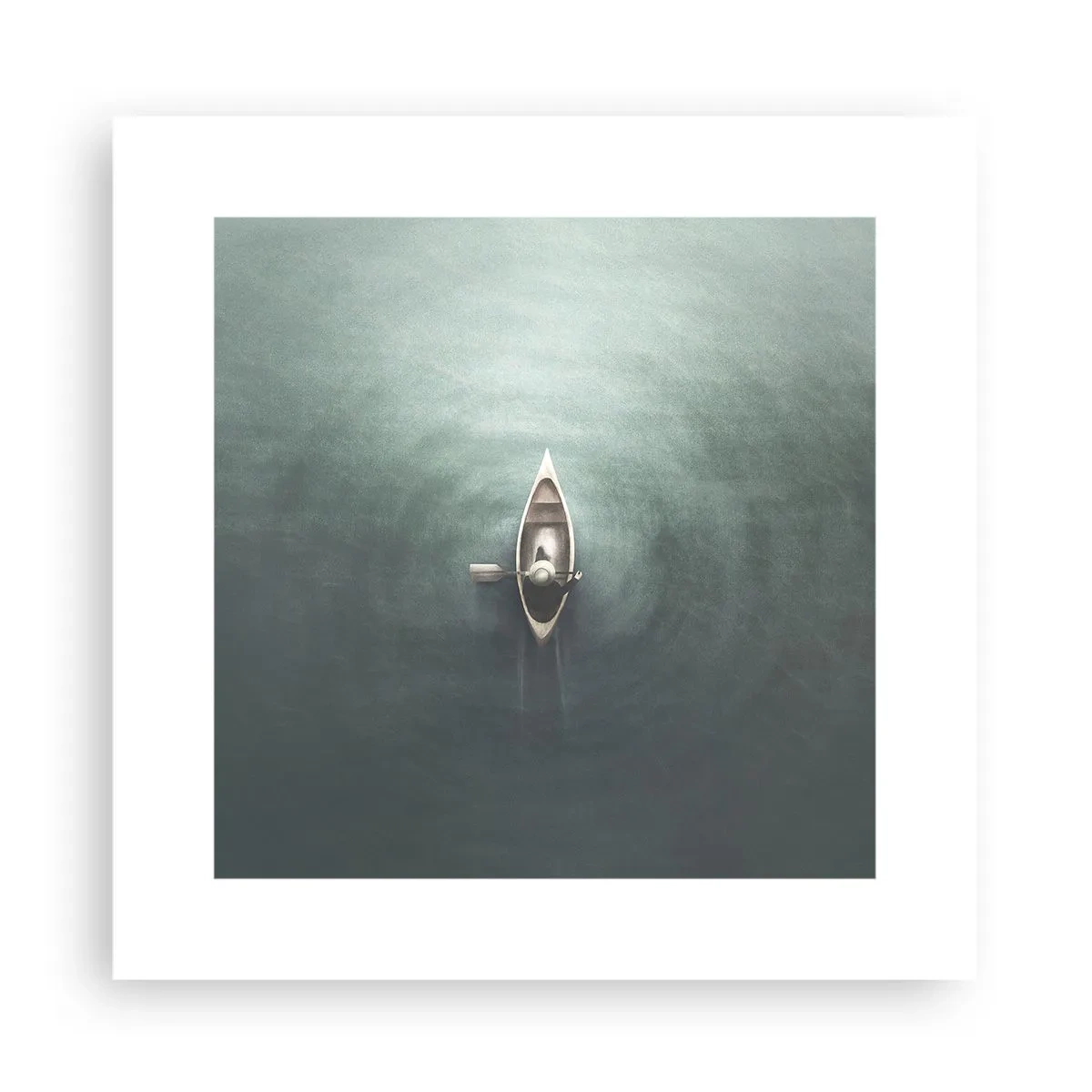 Affiche - Poster - À travers le lac de la lune - 30x30 cm