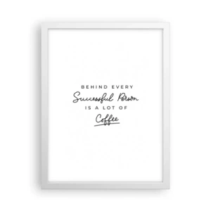 Affiche dans un cadre blanc - Poster - Secret du succès - 30x40 cm