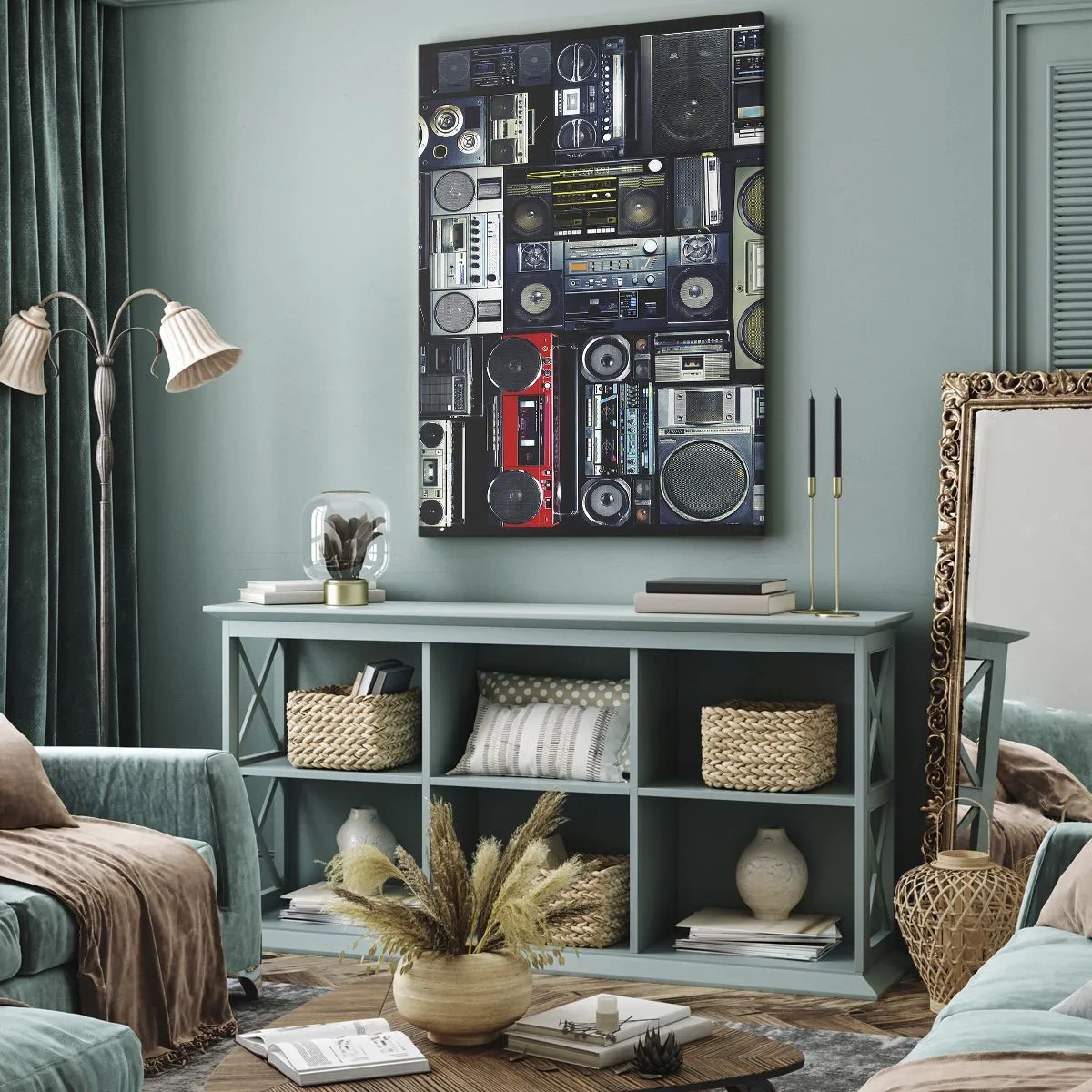 Impression sur toile - Image sur toile - Nostalgie des années 80 - 55x100 cm