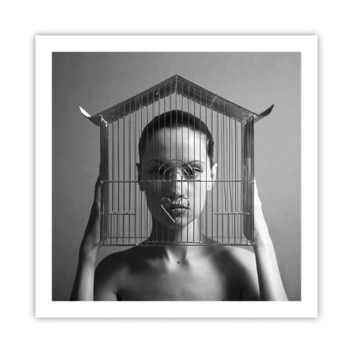 Affiche - Poster - Portrait un peu surréaliste - 60x60 cm