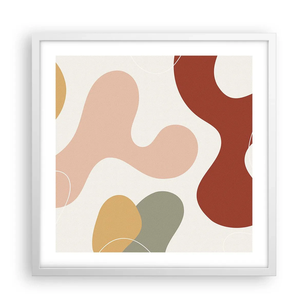 Affiche dans un cadre blanc - Poster - Entrelac - 50x50 cm