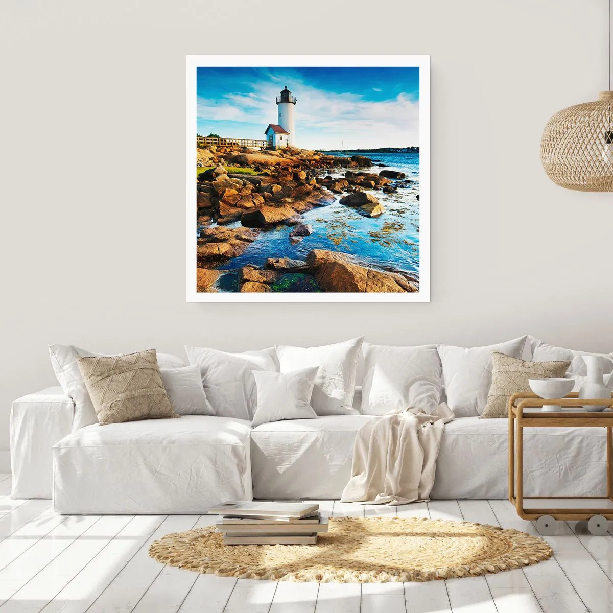 Affiche - Poster - Revenez heureux, j'attends - 60x60 cm