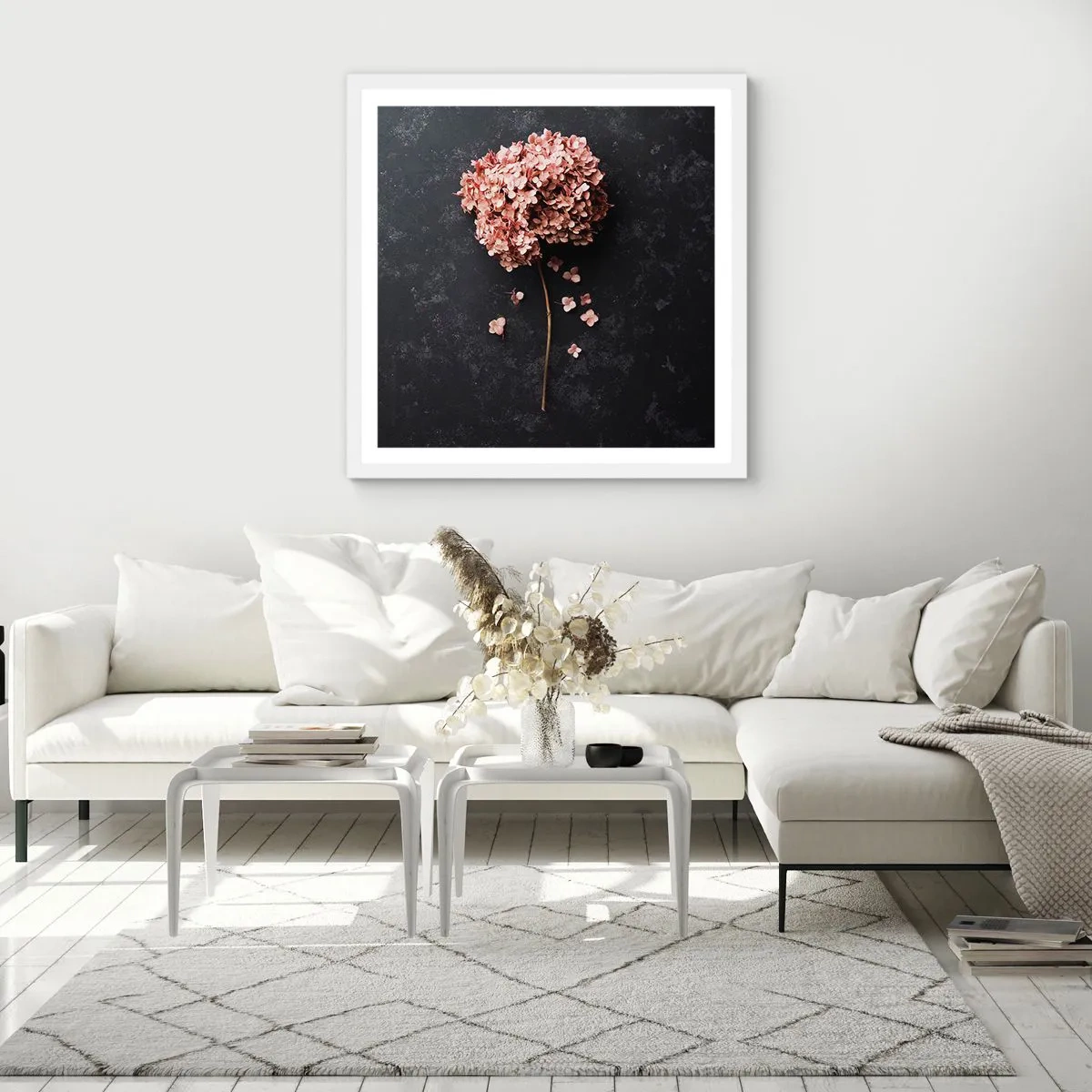 Affiche dans un cadre blanc - Poster - Un signe vraiment romantique - 60x60 cm