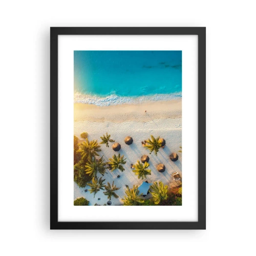 Affiche dans un cadre noir - Poster - Bienvenue au paradis - 30x40 cm