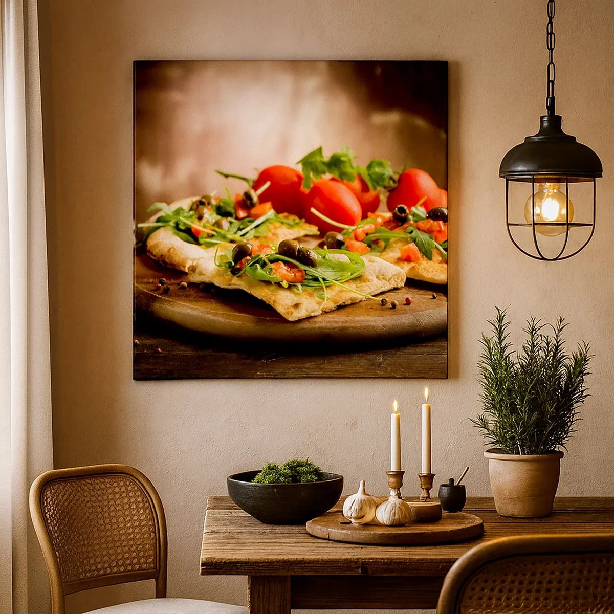 Impression sur toile - Image sur toile - Directement du four et du jardin - 30x30 cm