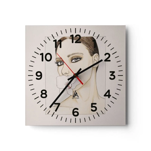 Horloge murale - Pendule murale - Symbole de l'élégance et de la beauté - 40x40 cm