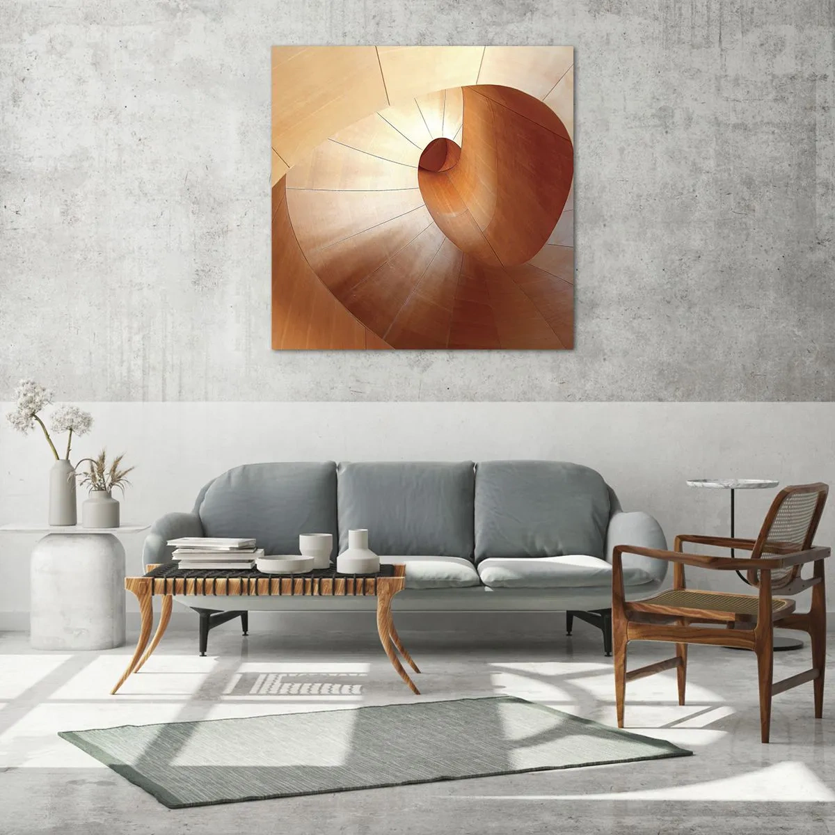 Impression sur verre - Image sur verre - Serpentin architectural - 60x60 cm