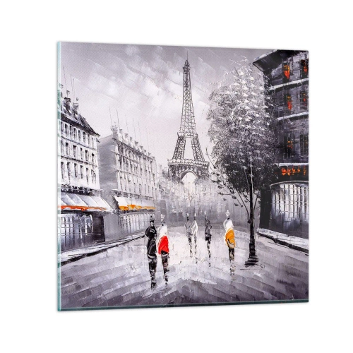 Impression sur verre - Image sur verre - Balade parisienne - 50x50 cm