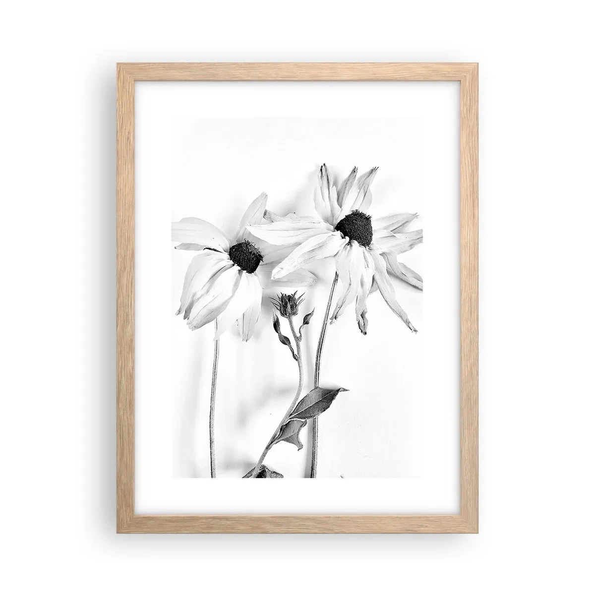 Affiche dans un chêne clair - Poster - Personne ne souhaite être seul - 30x40 cm