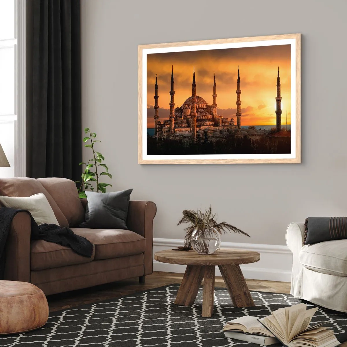 Affiche dans un chêne clair - Poster - Dieu est grand - 70x50 cm
