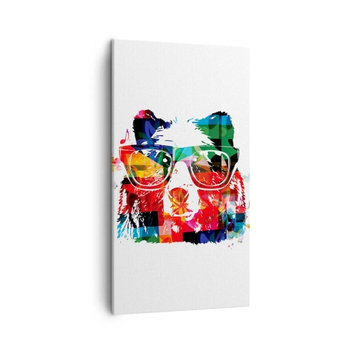 Impression sur toile - Image sur toile - Ca plait au chien! - 45x80 cm