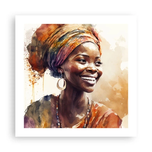 Affiche - Poster - reine africaine - 50x50 cm