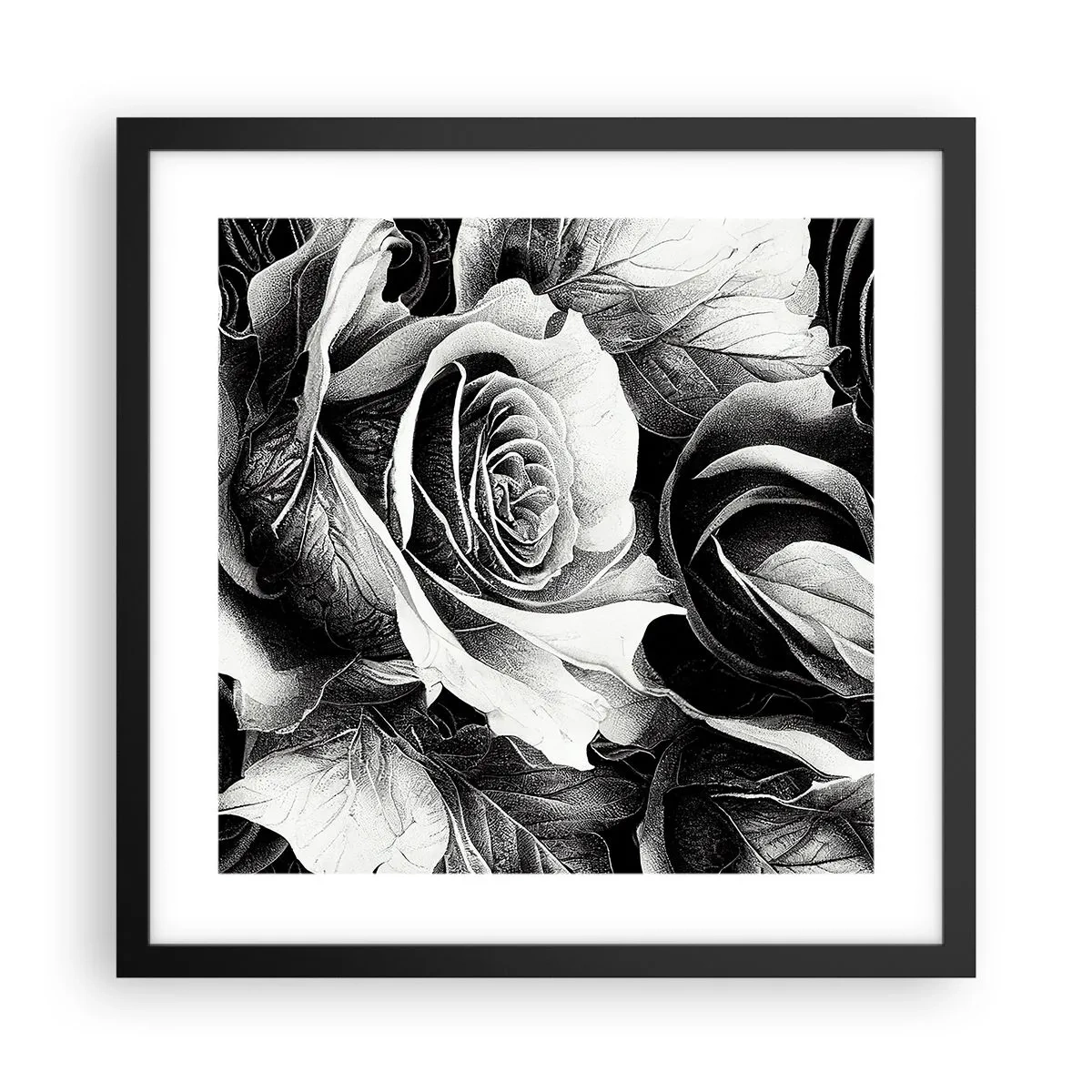 Affiche dans un cadre noir - Poster - Toujours une reine - 40x40 cm