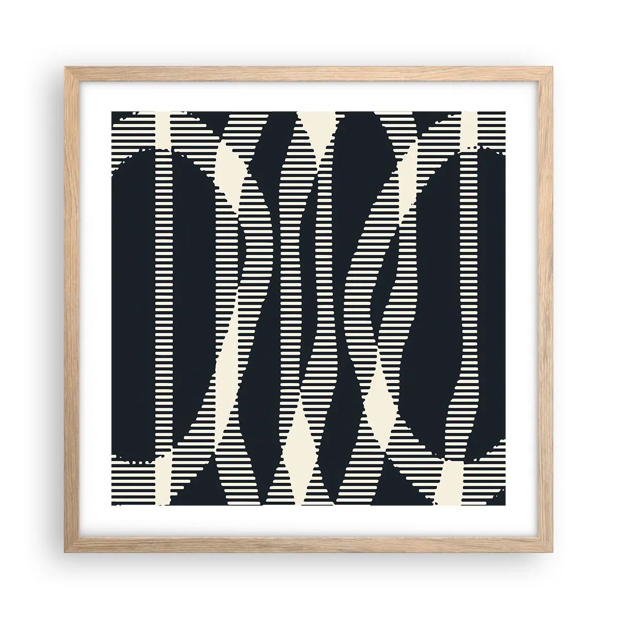 Affiche dans un chêne clair - Poster - Une tentative de briser l'obscurité - 50x50 cm