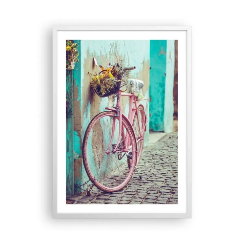 Affiche dans un cadre blanc - Poster - Je reviens tout de suite - 50x70 cm