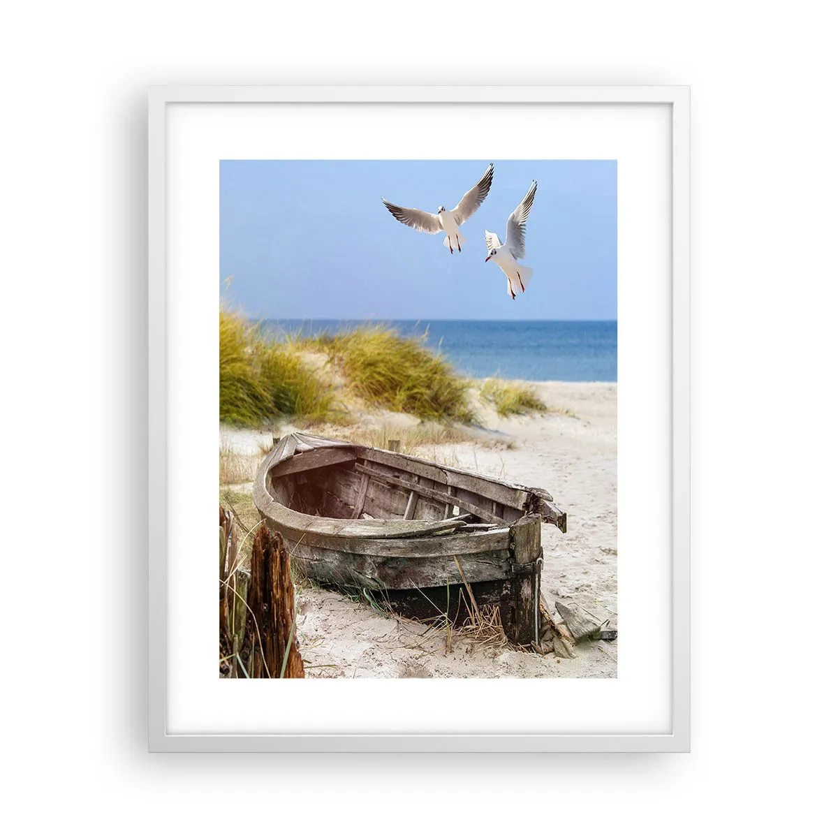 Affiche dans un cadre blanc - Poster - Bain de vent - 40x50 cm