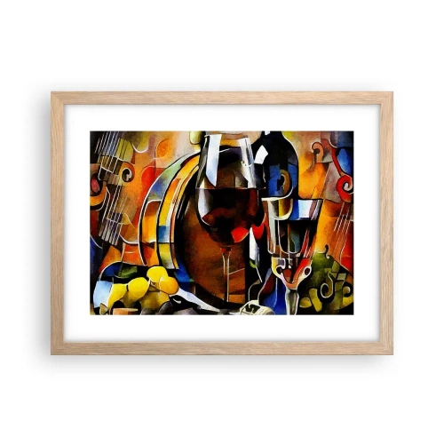 Affiche dans un chêne clair - Poster - Et le monde prend des couleurs - 40x30 cm