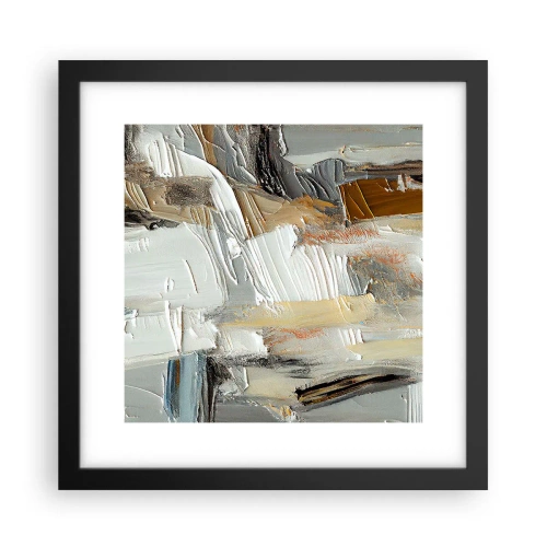 Affiche dans un cadre noir - Poster - Couches colorées - 30x30 cm