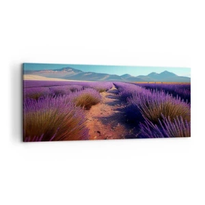 Impression sur toile - Image sur toile - Champs parfumés - 100x40 cm