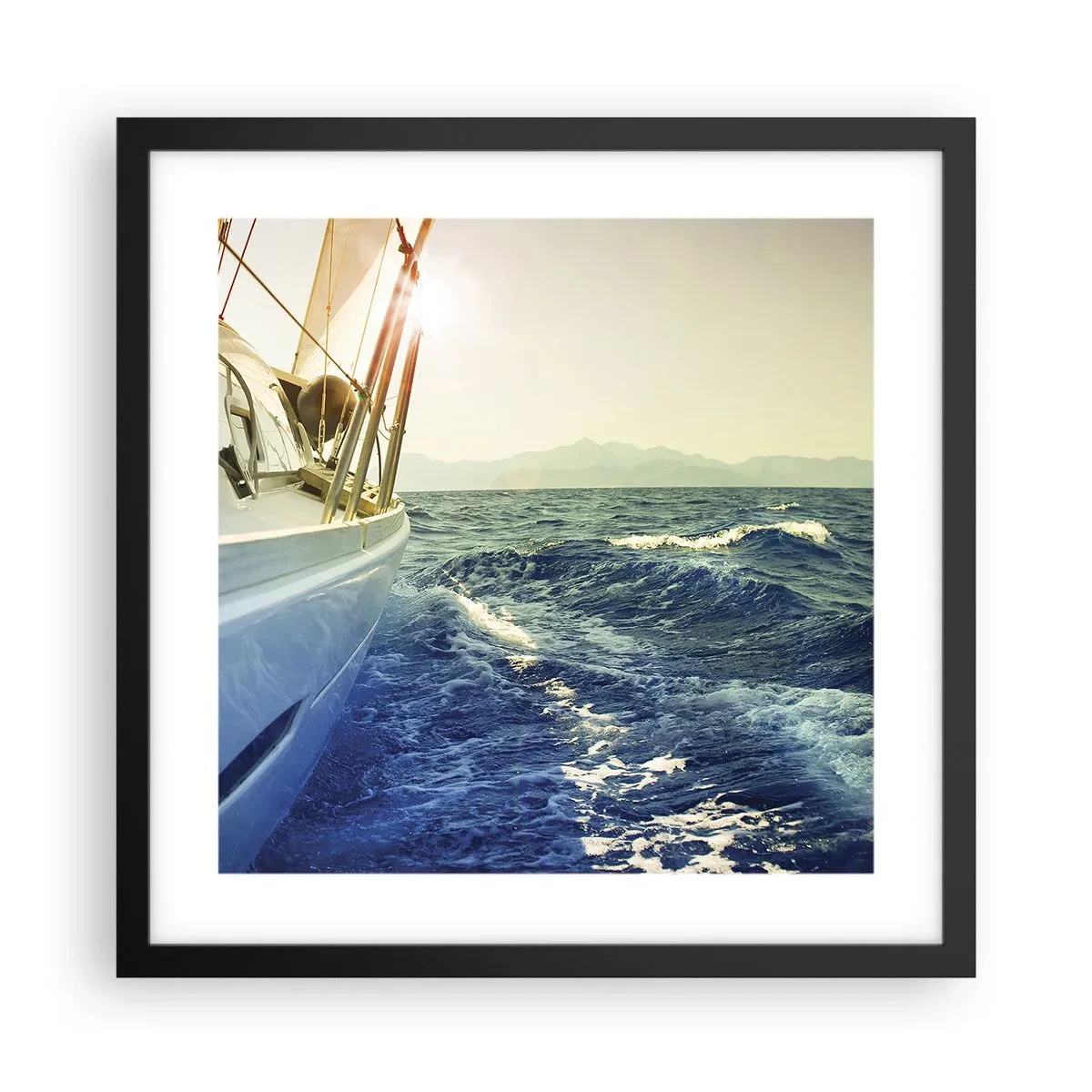 Affiche dans un cadre noir - Poster - Suite à l'aventure - 40x40 cm