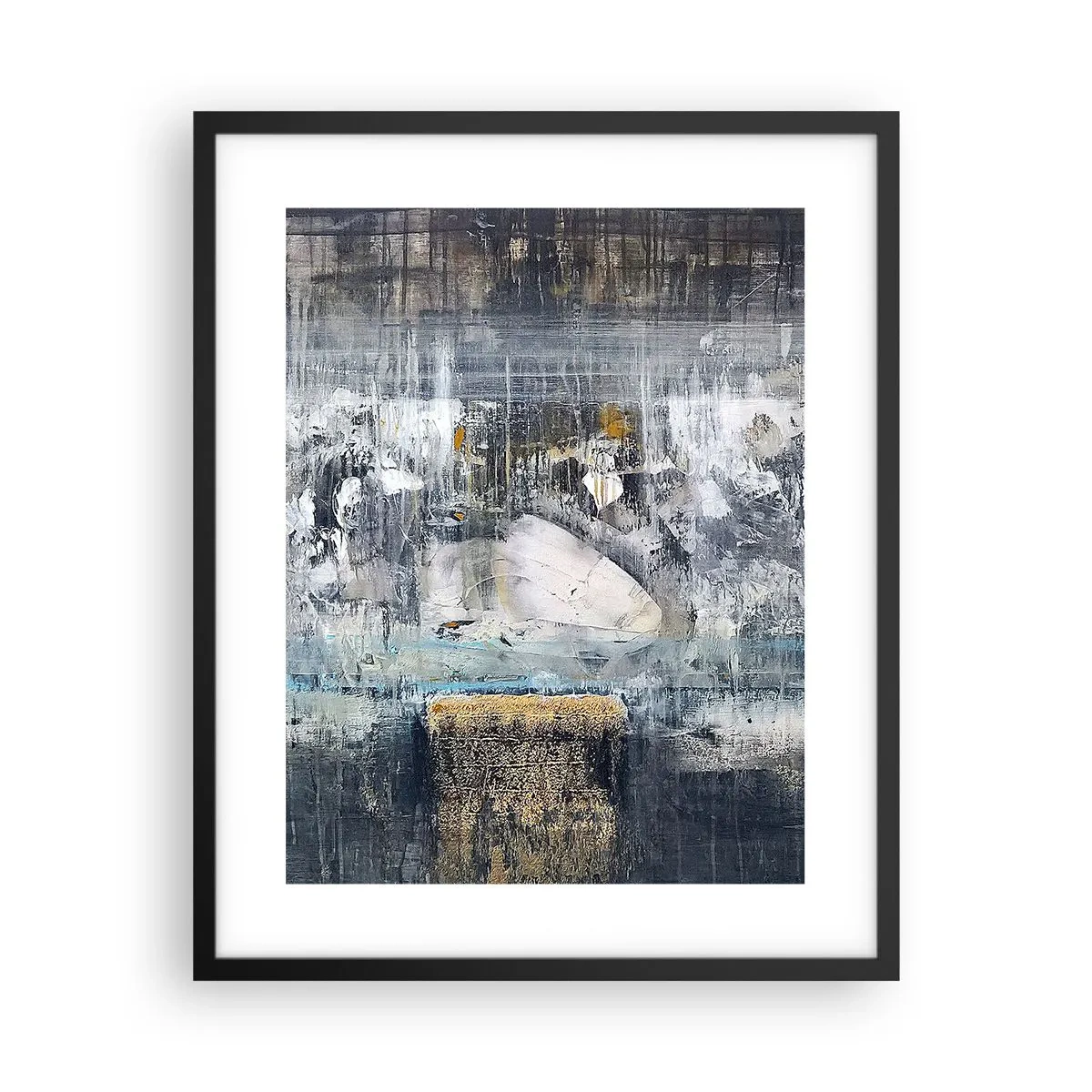 Affiche dans un cadre noir - Poster - Comme sur la glace, comme après décembre - 40x50 cm