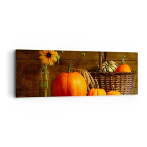 Impression sur toile - Image sur toile - Une composition rustique - cadeaux d'automne - 90x30 cm
