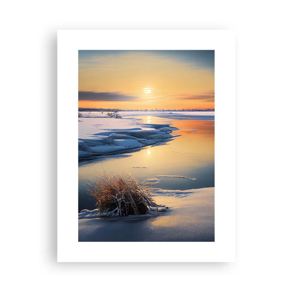 Affiche - Poster - Coucher de soleil d'hiver - 30x40 cm