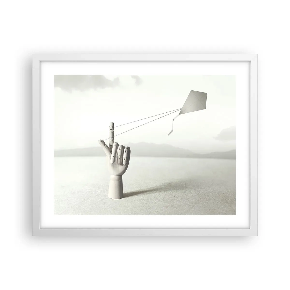 Affiche dans un cadre blanc - Poster - Épreuve de force - 50x40 cm