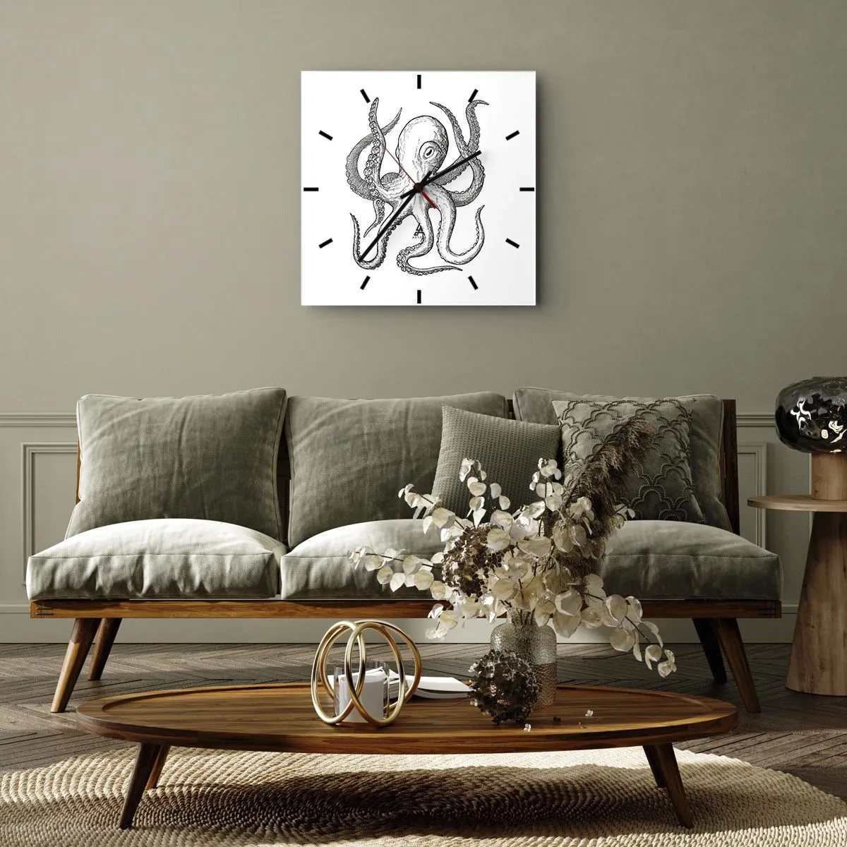 Horloge murale - Pendule murale - Dansant avec les vagues - 40x40 cm