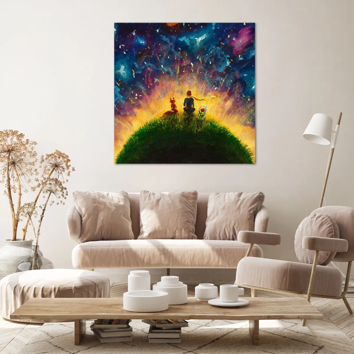 Impression sur toile - Image sur toile - Amour et amitié - le monde entier - 50x50 cm