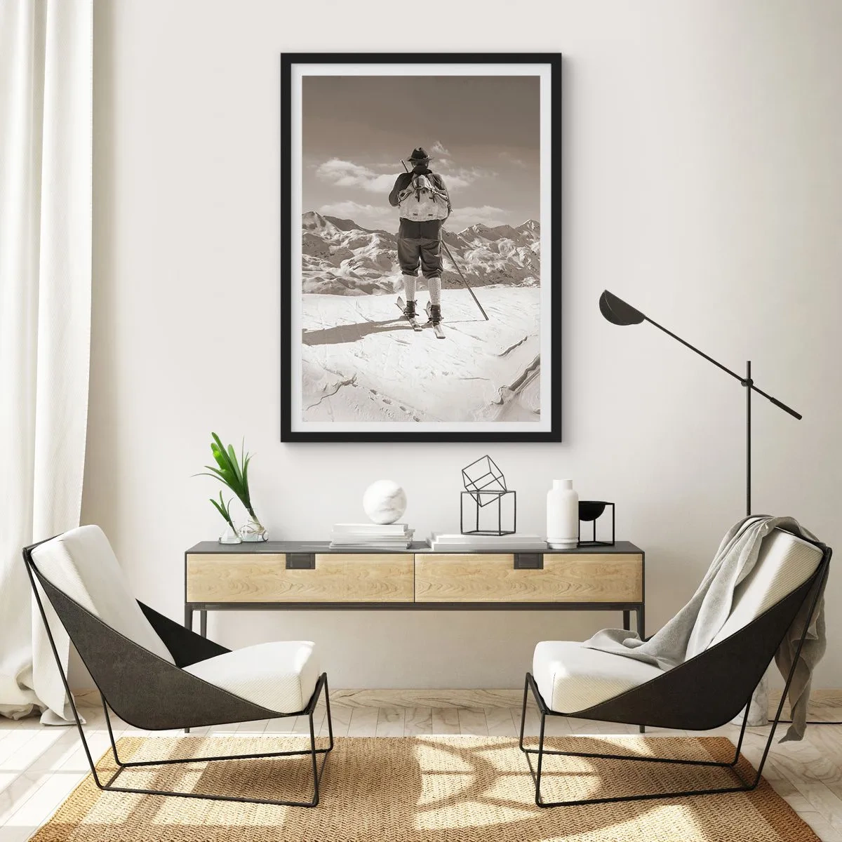 Affiche dans un cadre noir - Poster - Toutes les mêmes ces montagnes - 40x50 cm