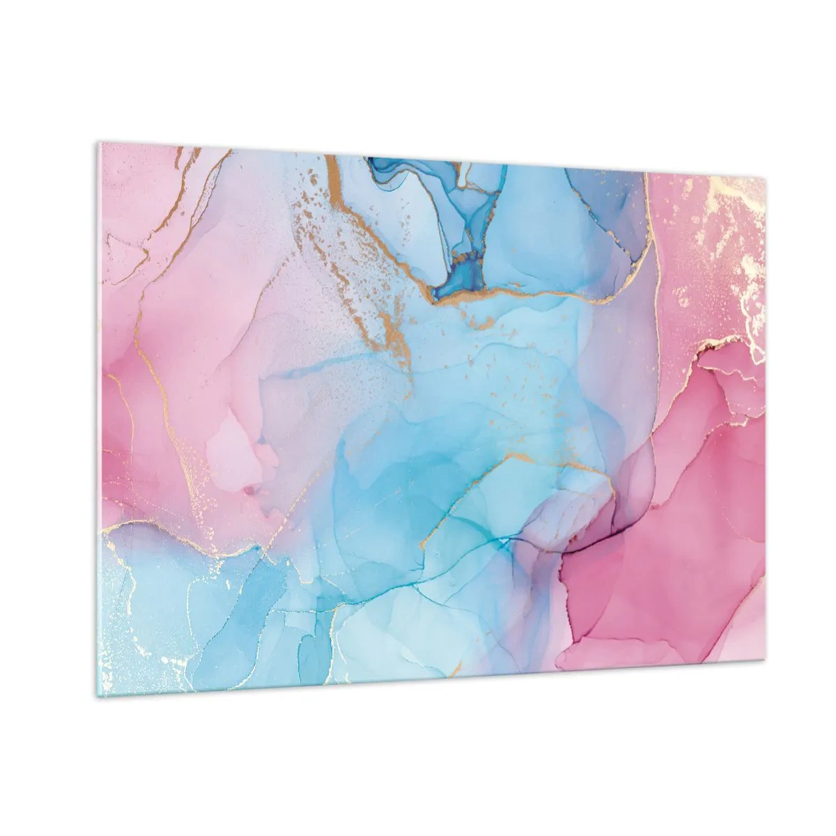 Impression sur verre - Image sur verre - Rencontre et interpénétration - 100x70cm - Rencontre et mélange - Décoration murale moderne pour le salon et la chambre ARTTOR