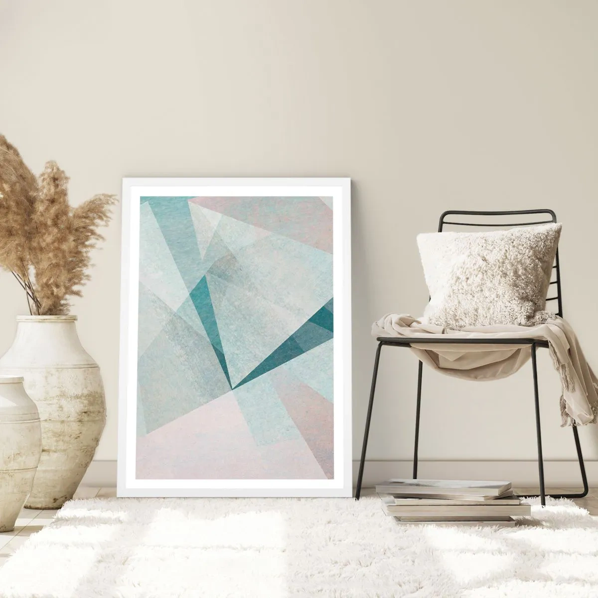 Affiche dans un cadre blanc - Poster - Calme bien que dynamique - 70x100 cm