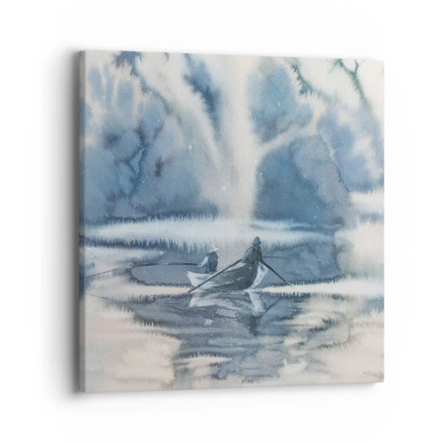 Impression sur toile - Image sur toile - Les pêcheurs dans leur paradis - 40x40 cm
