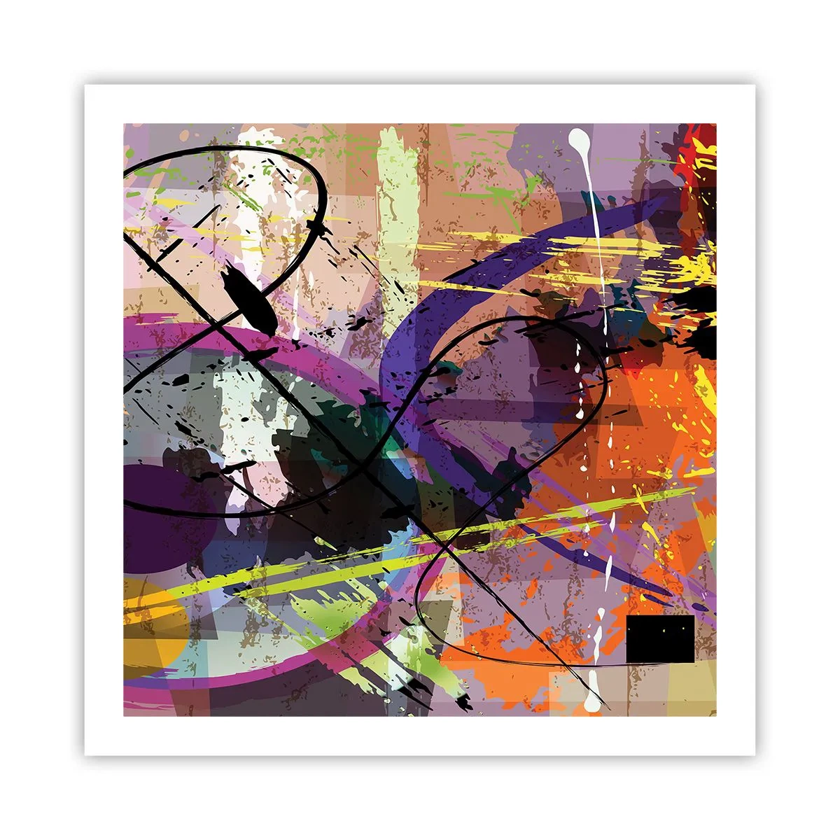 Affiche - Poster - Vous pouvez aller tout droit ou autour - 60x60 cm