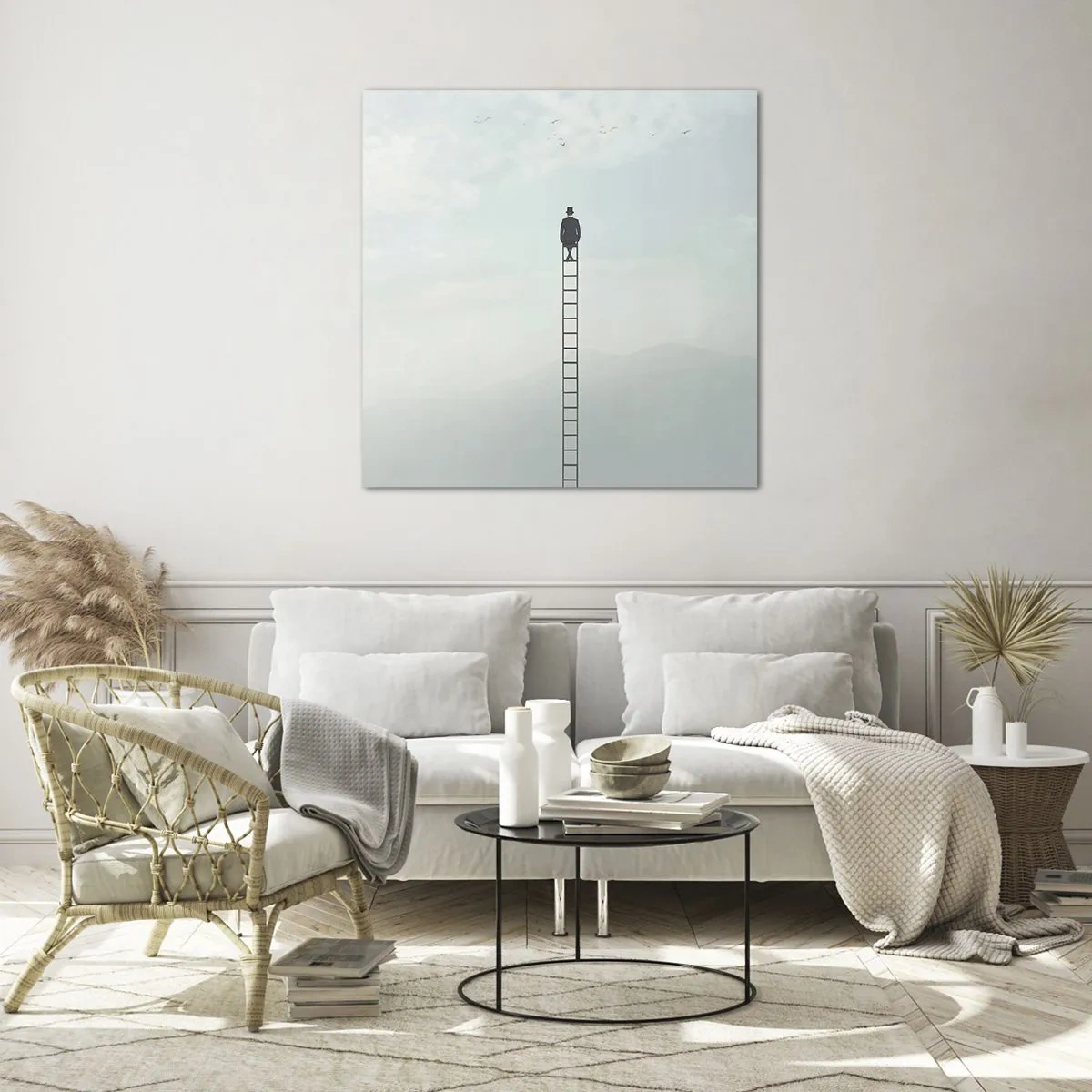 Impression sur verre - Image sur verre - Se soulever au-dessus - 50x50 cm