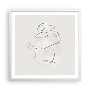 Affiche dans un cadre blanc - Poster - L'esquisse d'un rêve - 60x60 cm