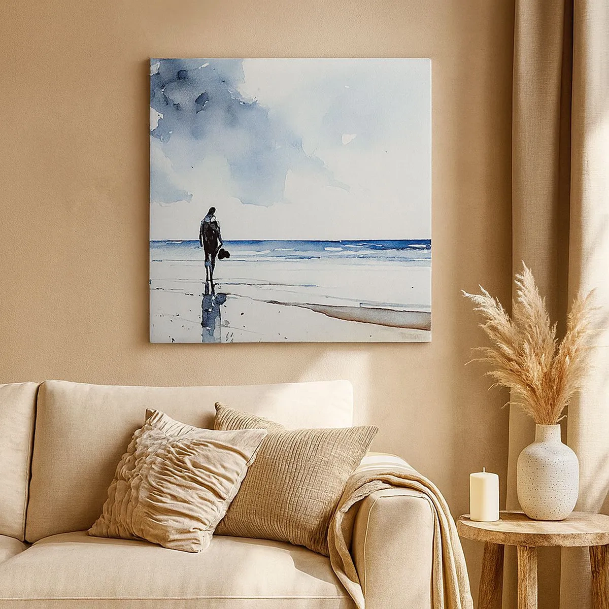 Impression sur toile - Image sur toile - Conversation avec la mer - 30x30 cm