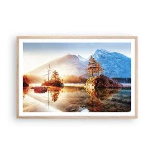 Affiche dans un chêne clair - Poster - La nature sous un nouveau jour - 91x61 cm