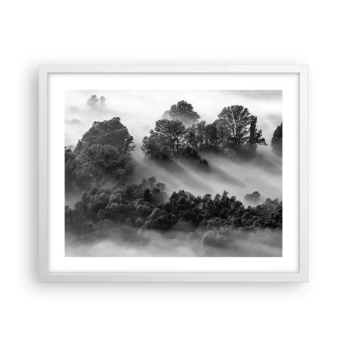 Affiche dans un cadre blanc - Poster - Sortir de son sommeil - 50x40 cm
