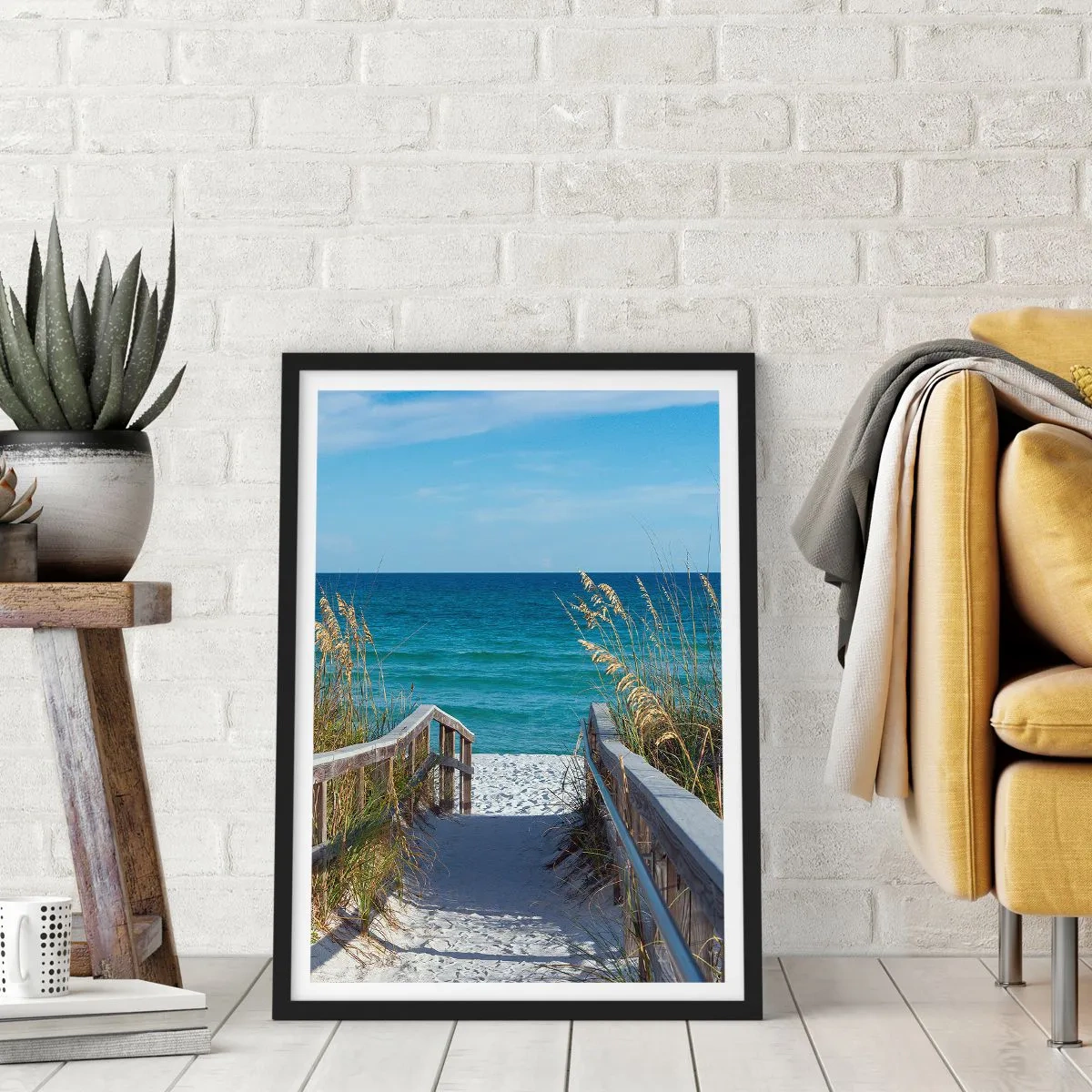 Affiche dans un cadre noir - Poster - Au soleil, sous le vent - 70x100 cm