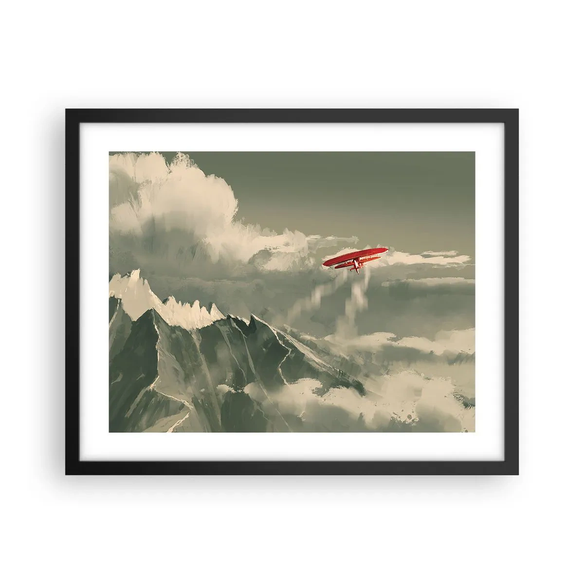 Affiche dans un cadre noir - Poster - Pionnier intrépide - 50x40 cm