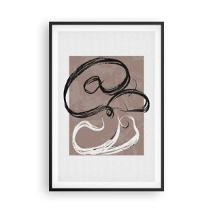 Affiche dans un cadre noir - Poster - Composition – la recherche de la plénitude - 61x91 cm