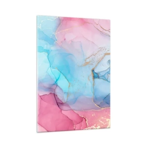 Impression sur verre - Image sur verre - Rencontre et interpénétration - 50x70cm - Rencontre et mélange - Décoration murale moderne pour le salon et la chambre ARTTOR