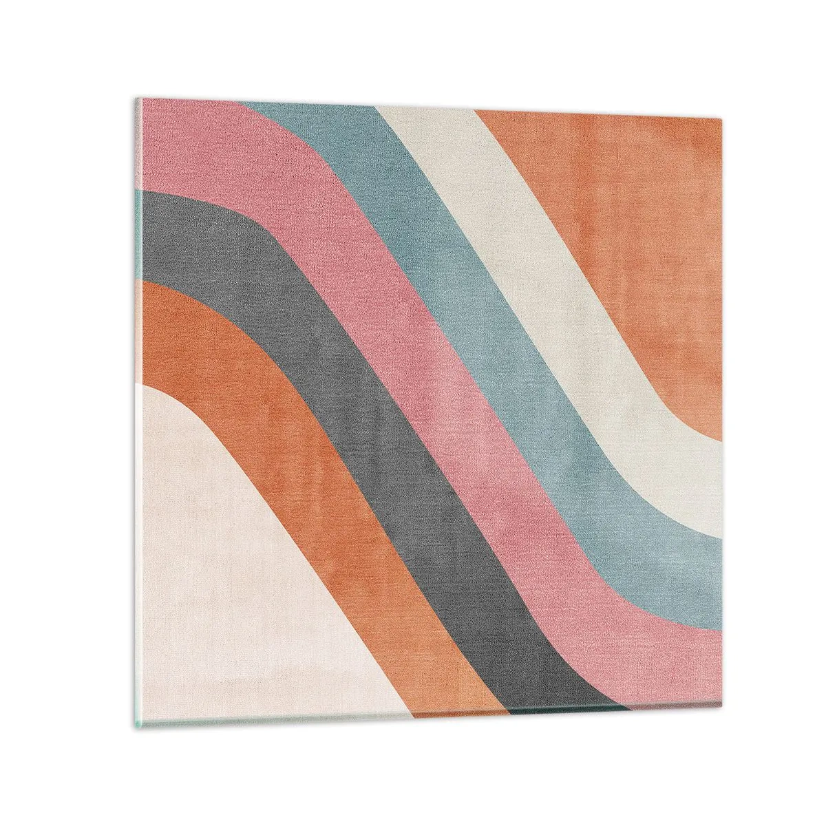 Impression sur verre - Image sur verre - Composition diagonale – mouvement - 70x70 cm