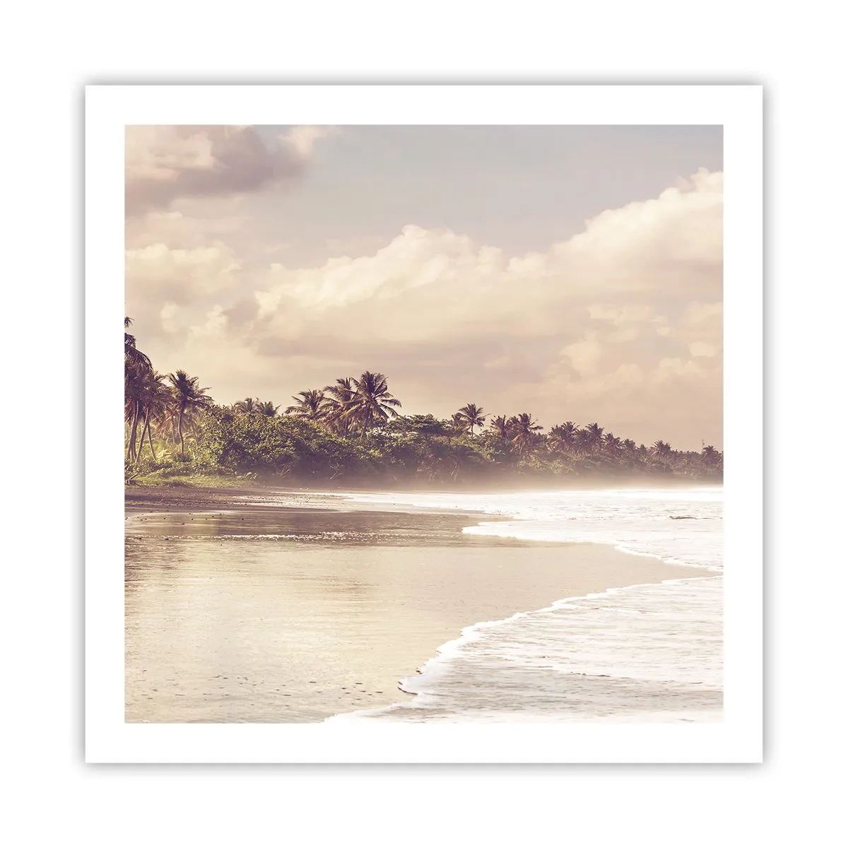 Affiche - Poster - La caresse des vagues - 60x60 cm