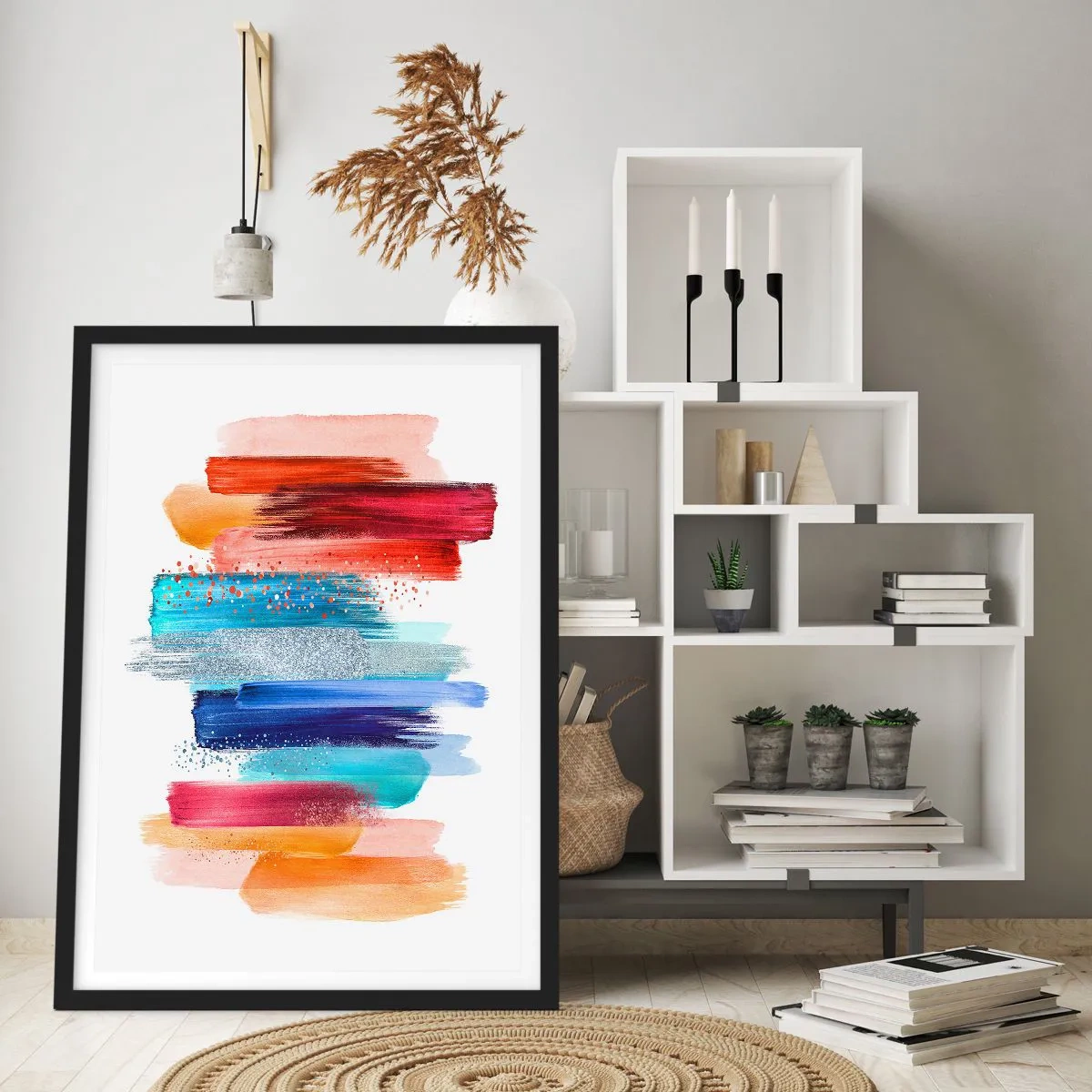 Affiche dans un cadre noir - Poster - En haut et en bas - 61x91 cm