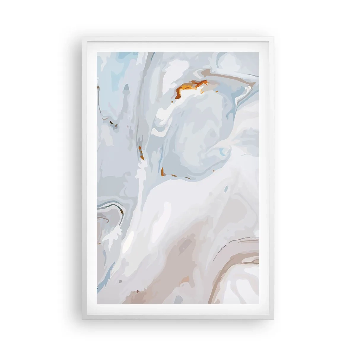 Affiche dans un cadre blanc - Poster - Blanc surélevé - 61x91 cm