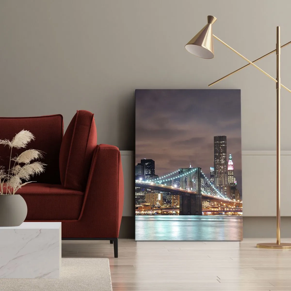 Impression sur toile - Image sur toile - Lumières des grandes villes - 55x100 cm