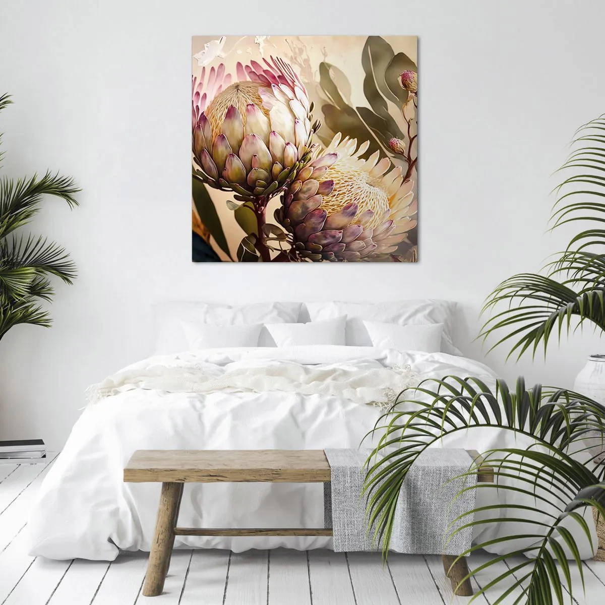 Impression sur toile - Image sur toile - Tendrement embrassé - 70x70 cm